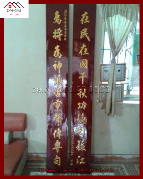 Câu đối thờ Hán Nôm chữ Vi tướng vi thần- tại dân tại quốc